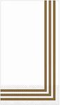 Amscan Classic Stripe Premium Guest Paper Towels, 96 Ct., Gold, 4" x 7"