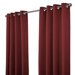 NIM TEXTILE Thermal Insulated Blackout Curtains, 90" Total Width, Room Darkening Window Panel Grommet Top Drapes - 2-Panels Set, 45" W x 54" L, Burgundy