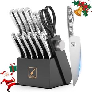 imarku Knife Set - Knife Sets for Kitchen with Block, 14PCS High Carbon Stainless Steel Kitchen Knife Set, Dishwasher Safe Knife Block Set with Ergonomic Handle, Christmas Gifts for Men and Women