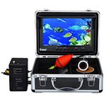 Eyoyo Portable 9 inch LCD Monitor Fish Finder HD 1000TVL Fishing Camera Waterproof Underwater DVR Video Cam 30m Cable 12pcs IR Infrared Lights for Ice,Lake and Boat Fishing