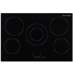 Russell Hobbs Electric Hob 77 cm Ceramic Cooktop with 5 Cooking Zones, Touch Contrtol & Easy Clean, Safety Cut Off, Integrated Timer & 2 Rapid Zones RH77EH6011, 2 Year Guarantee,Black,Medium