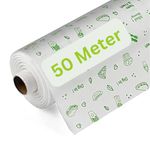 Radiant Food Wrapping Paper, Re-heatable Non Stick Paper,Premium Non-Stick Butter Wrapping Paper White, 28 cm x 50 m Roll (50 mtr)