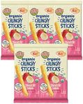 Earth's Best Organic Baby Food, Dissolvable Teething Snack for Babies 6 Months and Older, Strawberry Banana Crunchy Sticks, .56 oz Pack (Pack of 5)