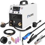 FLARING MIG Welder, 215A 6 in 1 MIG Welder Machine 120V/240V Gas MIG/Gasless Flux Core MIG/Stick/Lift TIG/Spool Gun with Lagre LED Digital Display MIG Weldering Machine