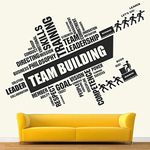 StickMe Team Building Teamwork Office Startup Motivation Wall Sticker (115 x 85 Cm, Multicolour, Vinyl)