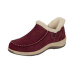 Orthofeet Hands-Free Orthopaedic Women's Slip-in Slippers Nubuck Lorin, bordeaux, 4.5 UK