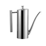 Lanhope Oil Dispenser Bottle 700ml Stainless Steel with Handle Olive Oil Pourer Stopper Pot Sauce Vinegar Cruet Drizzler Non Drip Spout for Cooking Kitchen Restaurant BBQ