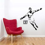 Wall Attraction Ronaldo CR7 PVC Vinyl Wall Stickers for Living Room, Bedroom, Office | Football Athlete Wall Stickers / Wallpaper for School, Bedroom, Living Room | Sports Wall Stickers for Kids Room (86 cm x 86 cm)