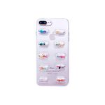 Mixneer for iPhone 6 Fitted Case, 3D Cute Capsule Pills Person Phone Case Transparent Soft TPU Back Cover Cases for Apple iPhone 6 4.7 Inch - Style 1