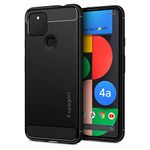 Spigen Rugged Armor Works with Google Pixel 4a 5G Case (2020) - Matte Black