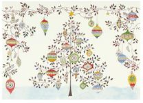 Watercolor Ornament Tree Deluxe Boxed Holiday Cards (Christmas Cards, Greeting Cards)