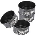 HIWARE 4-Inch Mini Springform Pan Set - 4 Piece Small Nonstick Cheesecake Pan for Mini Cheesecakes, Pizzas and Quiches