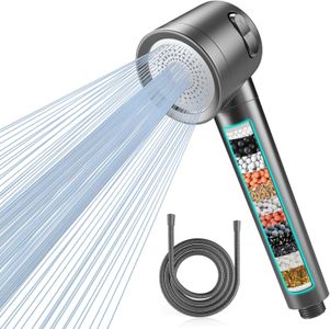 MEKO Hard Water Filter Shower Head – High Pressure, 5 Spray Modes
