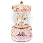 Bubble Ranch 6.9” Gift Wrapped Snow Globe Carousel Horse Music Box Musical Presents for Christmas Girls Mom Daughter Sister Her Valentines Day Birthday Mothers Day