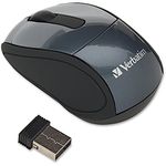 Verbatim 97470 Wireless Mini Travel Mouse, 2"x3"x1-1/4, Graphite