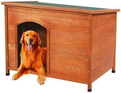 BWUK Dog Kennel Kennels House With Removable Floor Easy Clean Outdoor Pet House Shelter Wooden Animal Hut, Brown