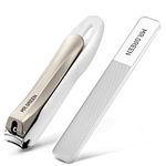 MR.GREEN Nail Clippers Anti Splash Fingernail Cutter Stainless Steel Manicure Tools Nail Scissors Detachable Design Nail Trimmer (M+Nano Glass File)