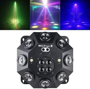 Moving Head Light, 150W RGBW 4 in 1 LED Stage Lights for DJ, DJ Lights with Infinite Rotation and Sound Activated for Weddings, DJ Parties and Live House