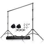 CanadianStudio 12ft (W) x 10ft (H) Backdrop Muslin Support Structure System Strong and Stable 1.4" Thick Stand Pole, Premium Quality Carry Bag, Photo Video Studio