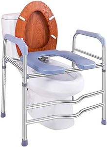 Deewow Raised Toilet Seat with Handles 400lbs, Elevated Toilet Seat Riser for Seniors with Adjustable Height, Raised Toilet Seat for Elderly, Pregnant and Handicap, Fit Any Toilet