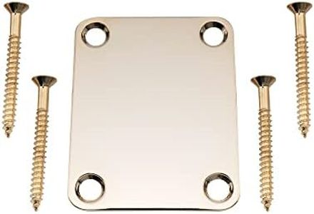 Musiclily Pro 4-Bolt Steel Neck Plate for Stratocaster Telecaster Electric Guitar or Bass, Gold