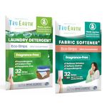 Tru Earth Bundle: Laundry Detergent Sheets & Fabric Softener Sheets - Plastic Jug-Free, Easy-to-Use - Fragrance-Free