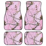 KEIAHUAN Pink Camo Rubber Backing Floor Mats for Cars Front and Rear Universal Fit Mat for Car, SUV, Van & Trucks Anti-Skid Auto Foot Mat Carpet