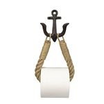 Htlxlm Toilet Paper Holder, Industrial Rope Towel Rail (Black, Metal)