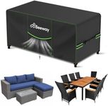 BEEWAY Garden Furniture Cover With Air Vent, Waterproof Patio Rattan Sofa Table Chair Set Cover - 420D Oxford Fabric, Windproof - 200x160x74cm