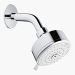 Grohe Tempesta Cosmopolitan 100 III HEAD SHOWER SET For Bathroom| 3 Modes| Wall Mounted | 3.9 Inches Wide Sprayface| Easy To Clean & Perfect Spray Pattern | 10 Years Warranty | Chrome Finish| 26090001