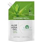 Pure Aloe Vera Gel, After Sun, Anti-Wrinkle Face Care | Soothing Aftershave, Hair Repair Tattoo Aftercare, Stretch Mark Reduction 1000 ML