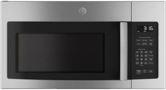 GE JVM3162RJSS 30" 120 Volts 1.6 cu. ft. Capacity Over the Range Microwave with Convertible Venting and 1000 Watts in Stainlesss Steel