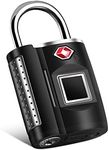 Fingerprint Lock, TSA Approved Smart Digital Locker Lock for Gym, Luggage, Travel, House Door, Suitcase, Backpack, School, Bike,Office, Keyless