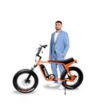 Vigor ZE Electric Cycle with Dual Disc Brakes, 350w Hub Motor, 5.8Ah Li-Ion Battery, Throttle with Battery Indicator, 95% Pre-Assembled with Charger, Black Color,Fat Tyre Cycle 20 x 400 Inches