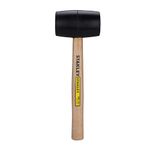 STANLEY STHT57528-8 Rubber Mallet for Masonry, Woodwork, Fittings for Home, DIY, Mechanic, Industrial & Professional Use, 680 gm, YELLOW & BLACK