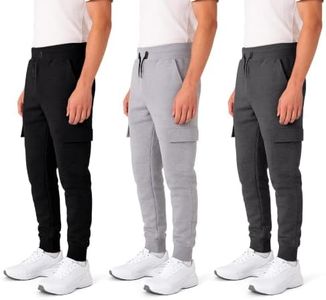 ALL IN SWEATS XS Apparel Fleece Boys Joggers 3 Pack: Boys Athletic Pants, Active Sweatpants for Boys Joggers Workout Kids Clothes (8-20) Charcoal/Grey/Black, 18