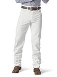 Wrangler Men's Original Fit Jean Jeans, White, 28W / 36L