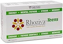 Nanton Nutraceuticals Rhoziva Teens Brain Supplement For Memory & Concentration Support | Natural Stress Relief | Rhodiola Rosea, Bacopa + Vitamins | Vegetarian & Gluten Free | 80mg | 60 Count