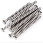 10PCS M8 Hex Bolt, Stainless Steel M8-1.25 x 100mm Hex Head Screw Bolts, A2-70(304) Fully Threaded Hex Tap Bolts