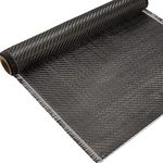 Tudomro 10ft x 12" Carbon Fiber Fabric Black Carbon Fiber Sheet Pure Carbon Fiber Cloth 2 x 2 Twill Weave-3k/220g for Cars Structural Reinforcement on Concrete Wall Basement Boat Repair(1 Roll)