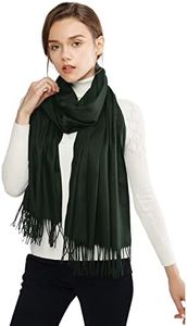 RIIQIICHY Pashmina Shawl for Women Weddings Wraps for Evening Dresses Army Green Scarfs for Winter Warm Large Scarves