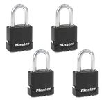 Master Lock M115XQLFCCSEN Magnum Covered Laminated Steel Padlock, 1-3/4-Inch Body, 1-1/2-Inch Shackle, 4-Pack