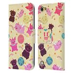 Head Case Designs Pig Space Unicorns Leather Book Wallet Case Cover and Matching Wallpaper Compatible With Apple iPod Touch 5G 5th Gen