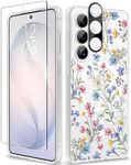GVIEWIN Compatible with Samsung Galaxy S26 Plus Case Compatible with MagSafe, Clear Floral Shockproof Protective Women Phone Case, Non-Yellowing, Screen & Camera Lens Protector 6.7",Floret/Colorful