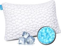 SUPA MODERN Cooling Pillows for Sleeping 1 Pack Adjustable Bed Pillow Gel Shredded Memory Foam Pillow with Hypoallergenic Cover & Adjustable Loft Neck Pillows for Side Back Stomach Sleepers