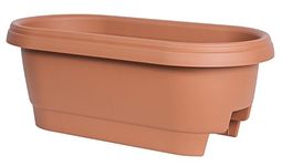 Fiskars 24 Inch Deck Rail Planter Box, Color Clay (477241-1001)