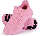 INZCOU Running Shoes Lightweight Tennis Shoes Non Slip Gym Workout Shoes Breathable Mesh Walking Sneakers Pink Purple 8women / 7men