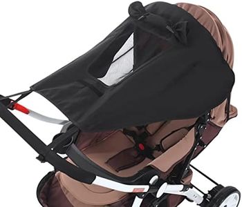 Baby Strollers Awning Sunshade with Viewing Window Waterproof Sun Cover for Pram Pushchair Buggy Carrycot Stroller Sun Shade UV Protection Screen Pram Netting Cover