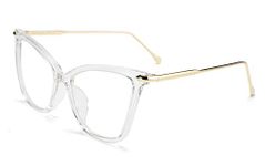 FEISEDY Oversized Cat Eye Glasses Frame with Clear Lenses Eyewear for Women B2460