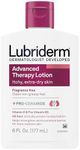 Lubriderm Advanced Therapy Fragrance Free Moisturizing Hand & Body Lotion + Pro-Ceramide with Vitamins E & Pro-Vitamin B5, Intense Hydration for Itchy, Extra Dry Skin, Non-Greasy, 6 fl. oz